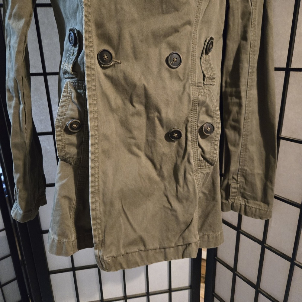 Women's American Eagle Olive Green Jacket Size XXSmall 100% COTTON! - Picture 3 of 13